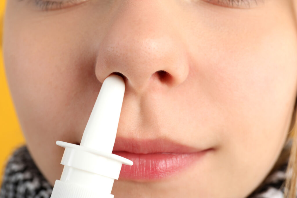young woman using nasal drops close up 2025 03 24 14 52 44 utc