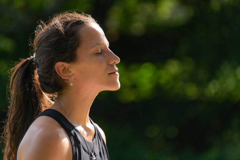 side view of young woman face breathing and enjoyi 2024 12 06 09 39 21 utc