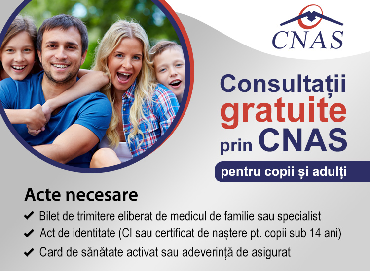 banner consultatii gratuite orl prin CAS adulti si copii